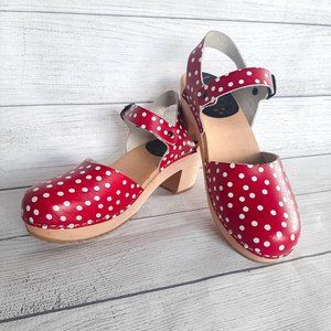 Cape Clogs Polka Dot Swedish Clogs